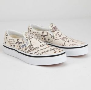 Vans Marauder Map Classic Harry Potter Slip On Shoes for boys or girls.